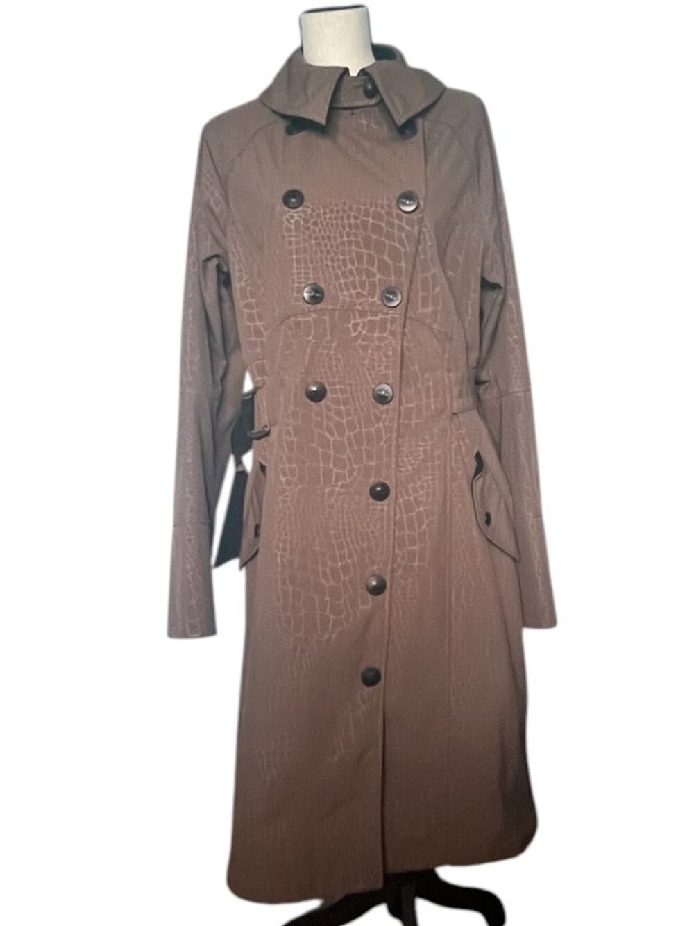 Columbia Titanium Women’s XL Brown Omni-Shield Belted Long Trench Coat